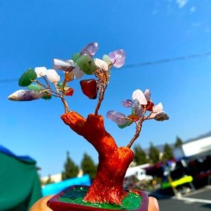 Beautiful chakra stone trees